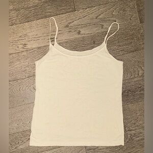 Ann Taylor Loft White Tank Top With Adjustable Straps Size L